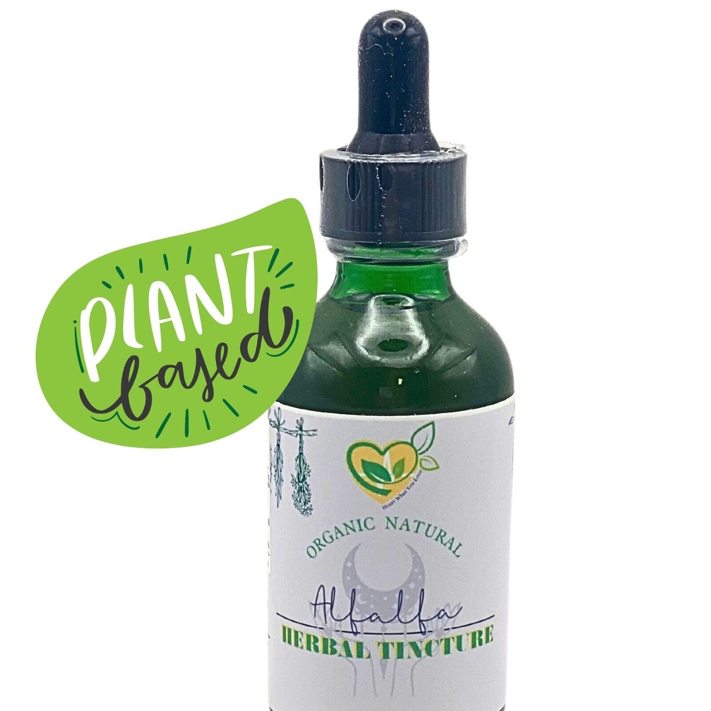 Alfalfa Tincture Organic Liquid Herbal Drops Natural Plant-base 2oz Green Power