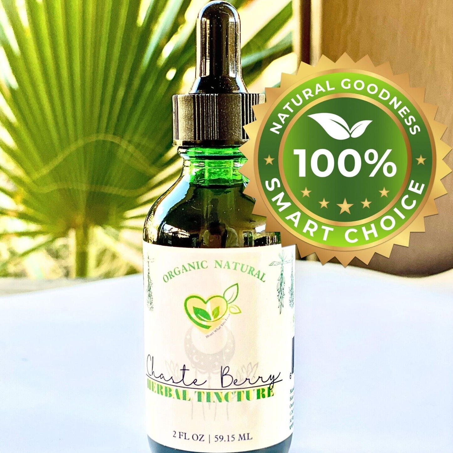 Chaste Berry Tincture Organic Liquid Herbal Drops 2 oz Vasmotor Hormone Aid