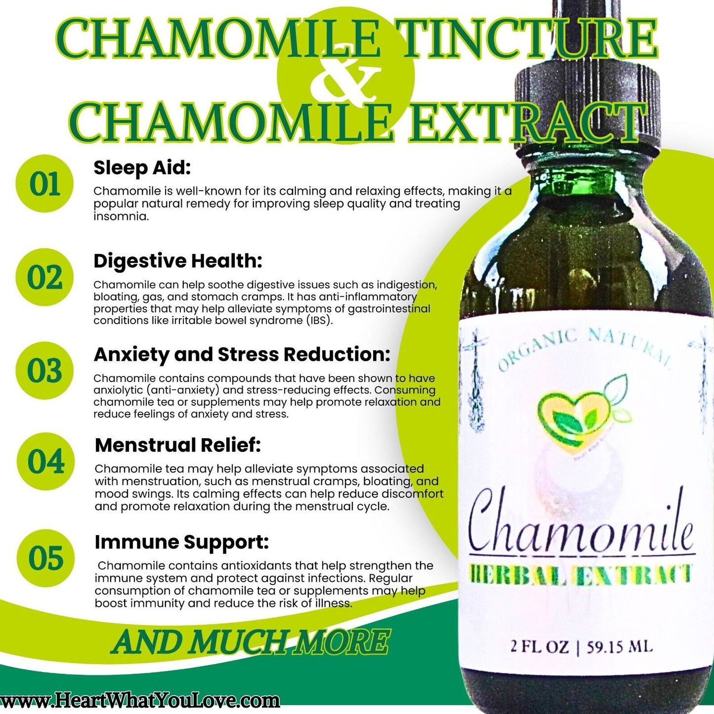 Chamomile Extract Non-Alcohol Tincture Organic Liquid Herbal Drops PlantBase 2Oz