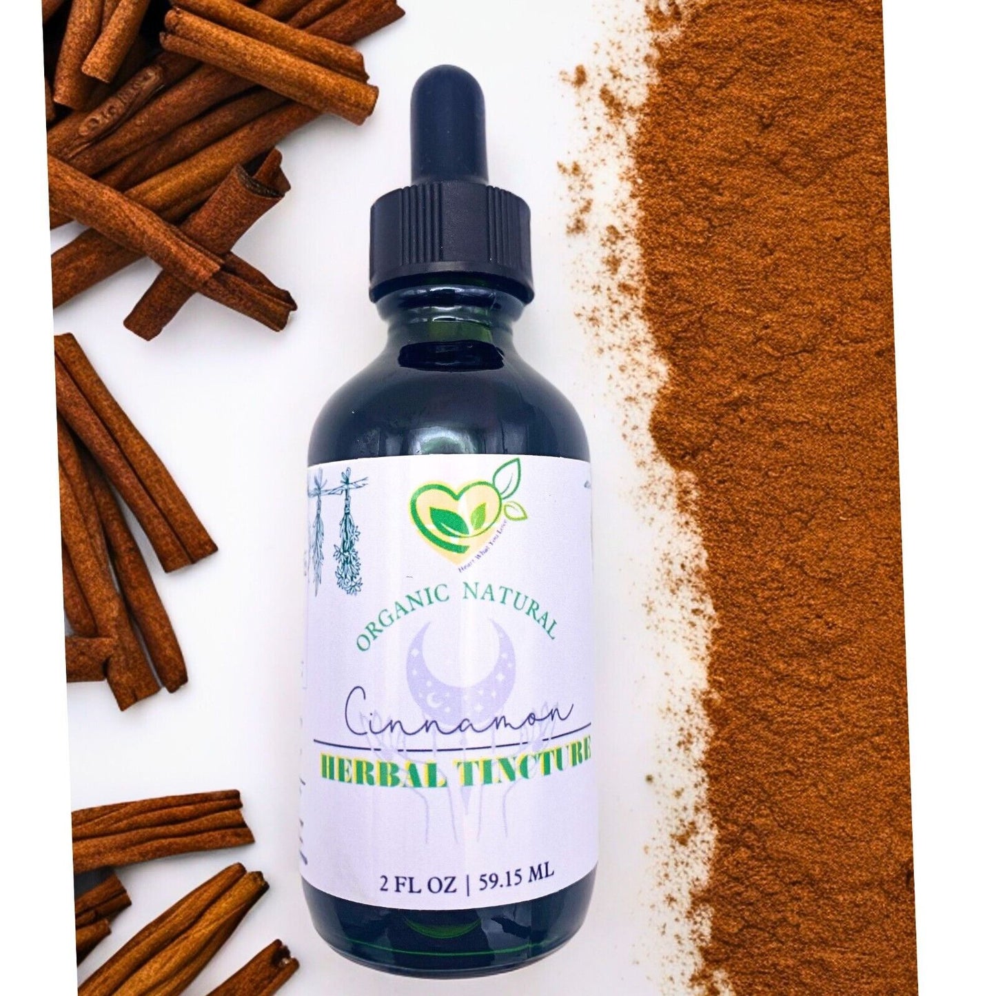 Cinnamon Ceylon Tincture Liquid Herb Drops Natural Extract Heart Supplement 2 oz