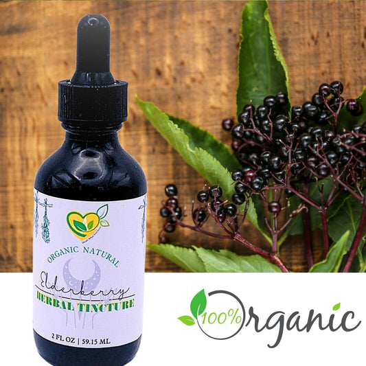 Elderberry Tincture Organic Liquid Herb Drops Natural Immunity Defense 2 Oz