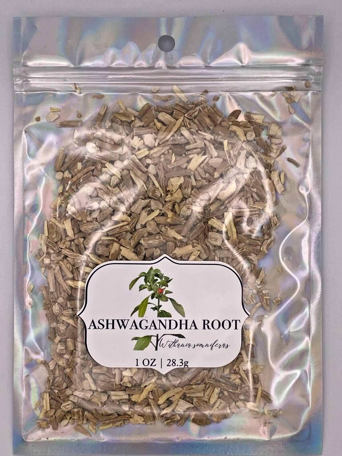 Ashwagandha Root Cut & Sifted Organic Herb Natural Botanical 28.3g Cognitive