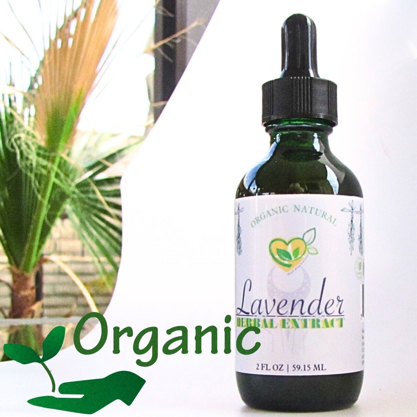 Lavender Extract Organic Non-Alcohol Liquid Herbal Drops Natural Calm Stress 2oz