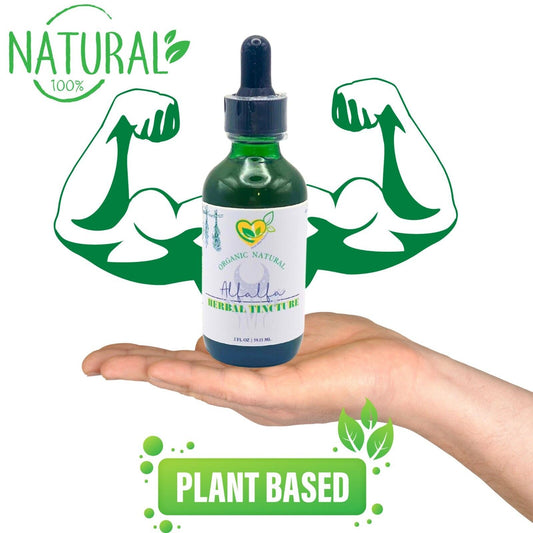 Alfalfa Tincture Organic Liquid Herbal Drops Natural Plant-base 2oz Green Power