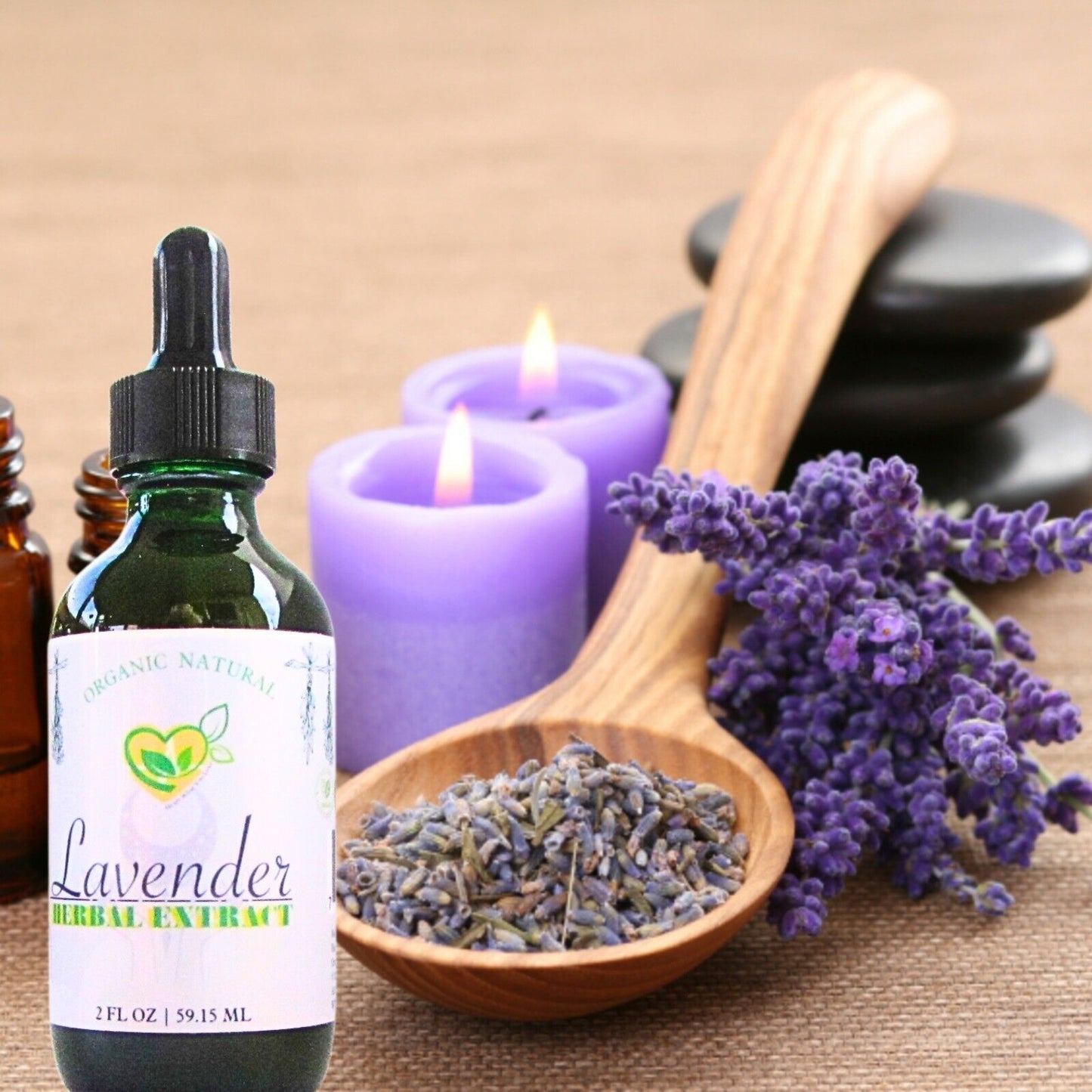 Lavender Extract Organic Non-Alcohol Liquid Herbal Drops Natural Calm Stress 2oz