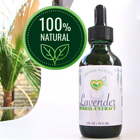 Lavender Extract Organic Non-Alcohol Liquid Herbal Drops Natural Calm Stress 2oz