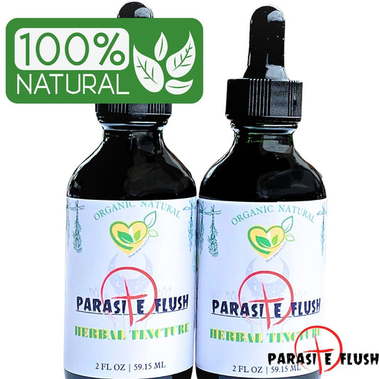 "Parasite Flush Tincture Organic Liquid Drops Detox 2oz Bottle"