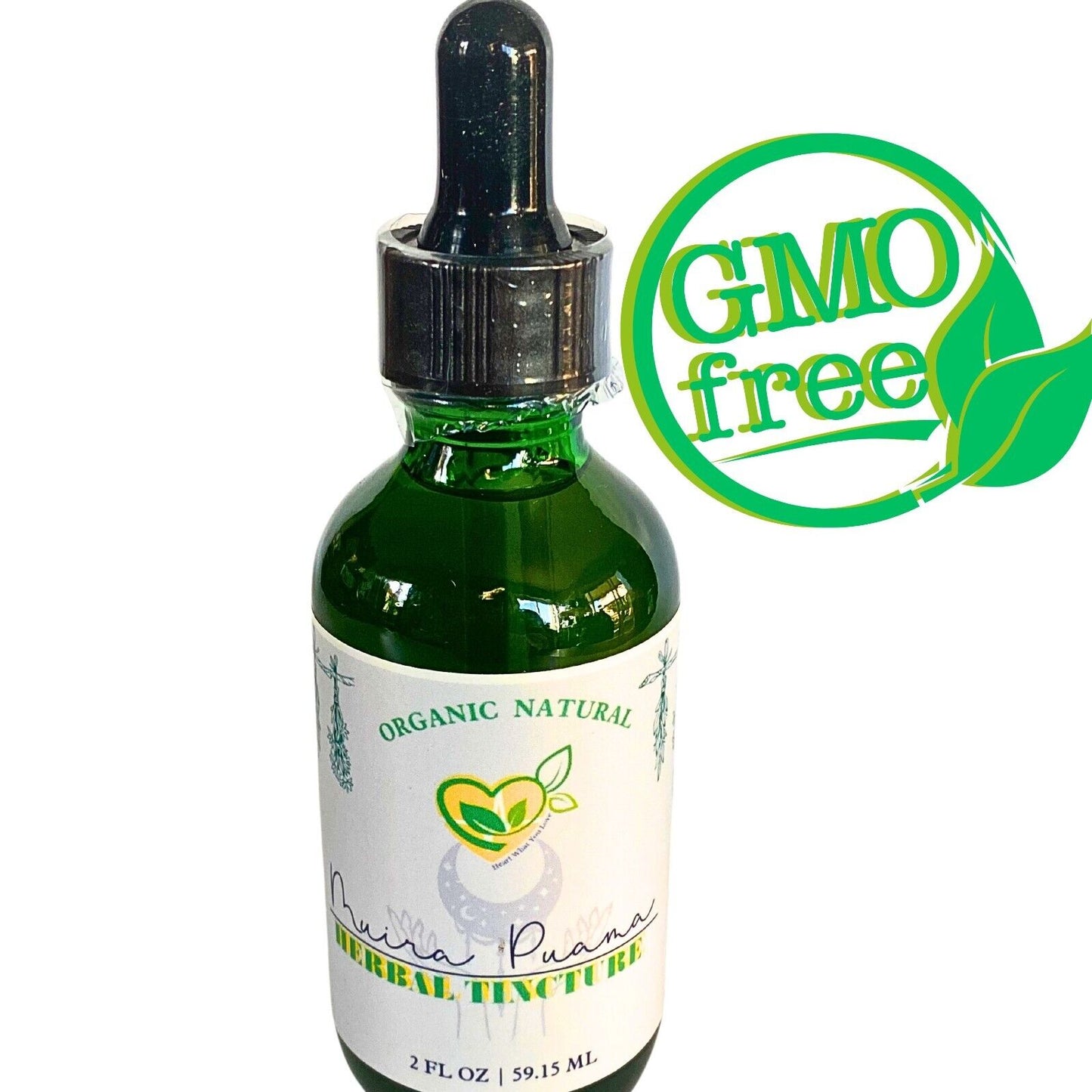 Muira Puama Tincture Organic Liquid Herbal Drops 2 oz Natural Alkaloid Elixir