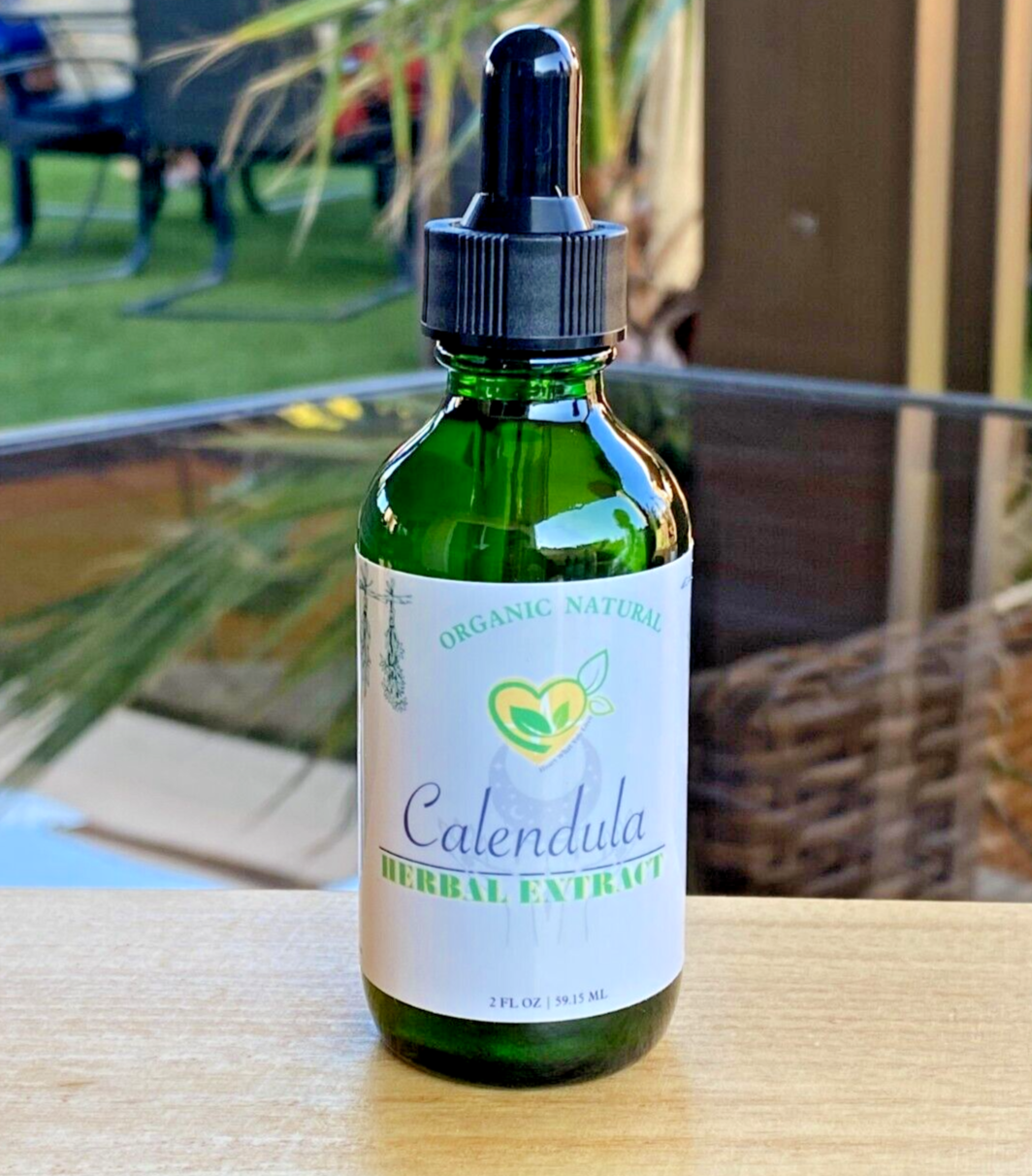 Calendula Extract Non-Alcohol Tincture Liquid Drops Digestive Skin 2 OZ Non-GMO