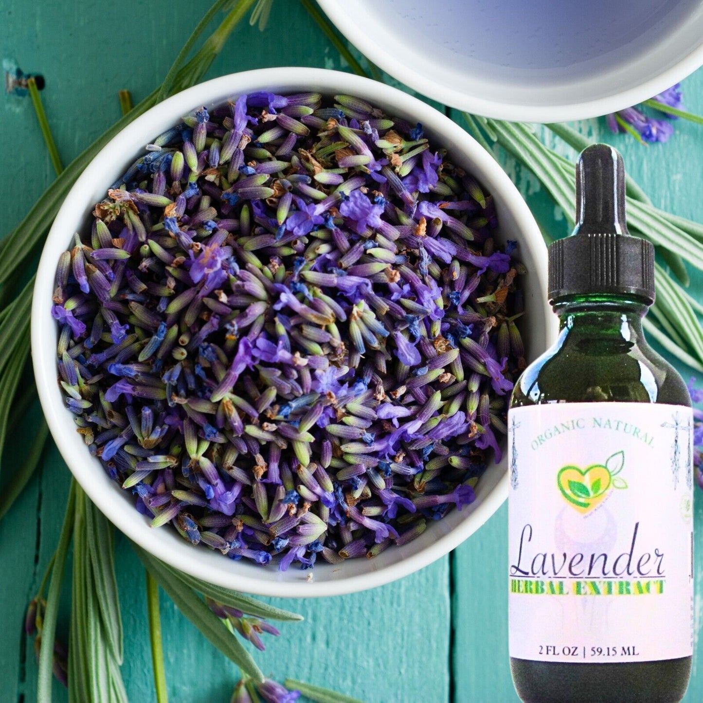 Lavender Extract Organic Non-Alcohol Liquid Herbal Drops Natural Calm Stress 2oz