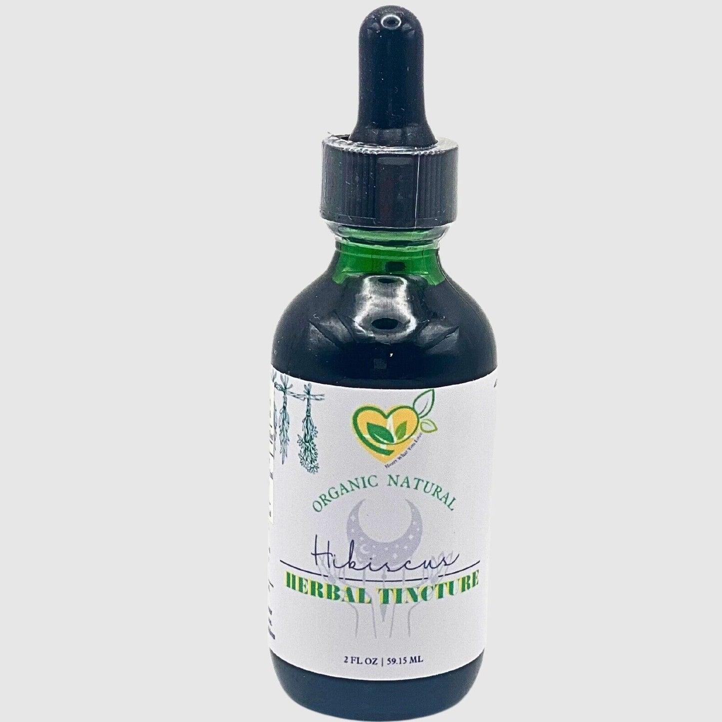 Hibiscus Sabdariffa Organic Tincture Liquid Herbal Drops Natural Flower 2 oz