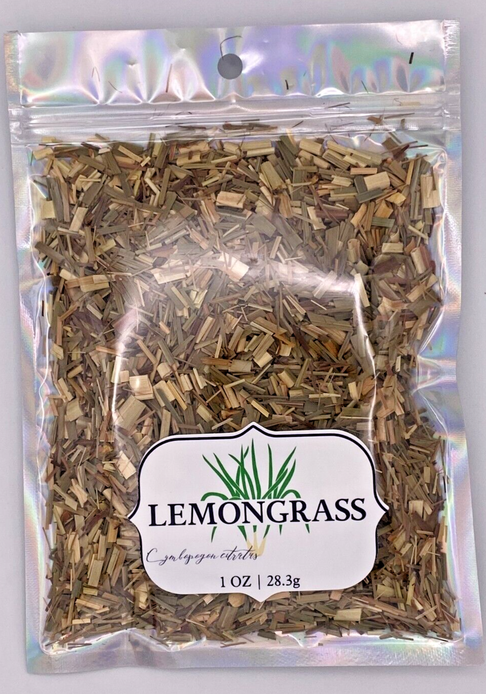 Lemongrass Cut & Sifted USDA Certified Organic Natural 28.3g Zesty Herb 1 OZ Bag