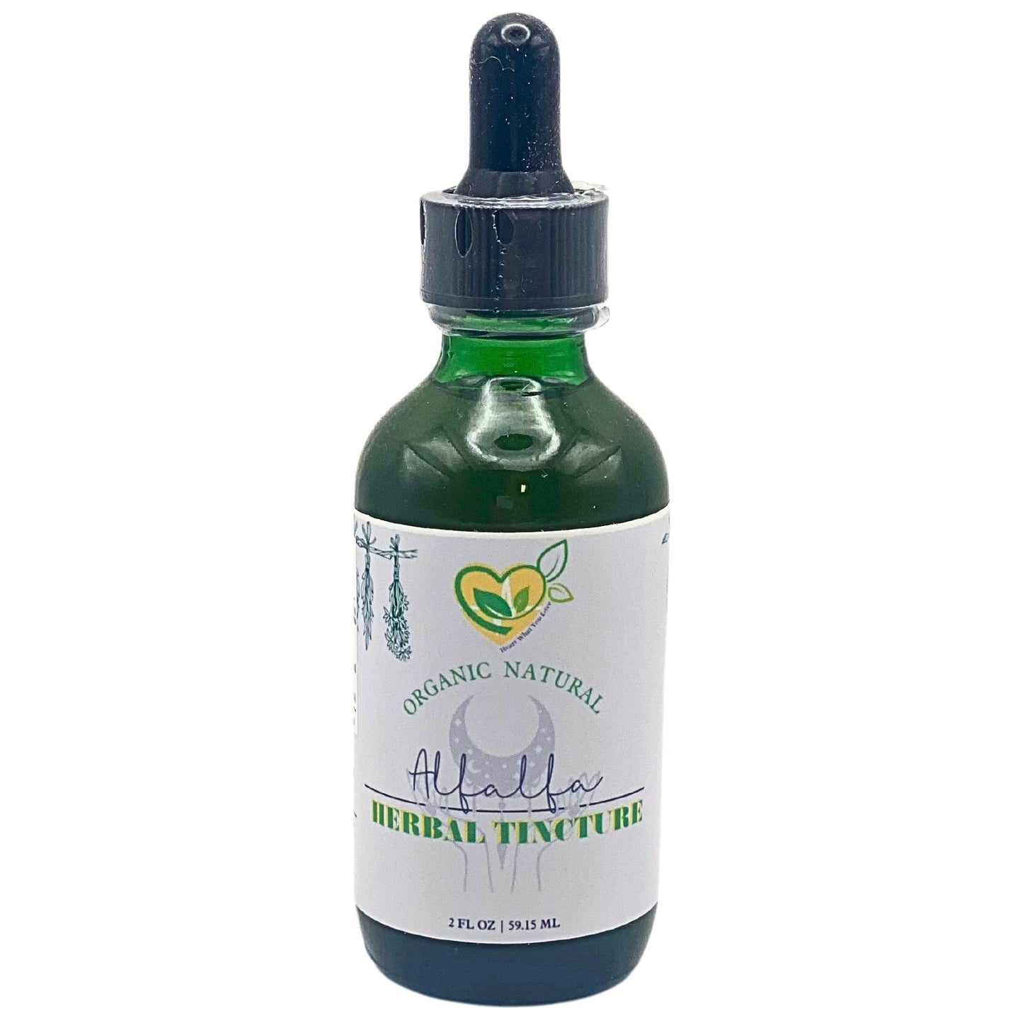 Alfalfa Tincture Organic Liquid Herbal Drops Natural Plant-base 2oz Green Power Supplement