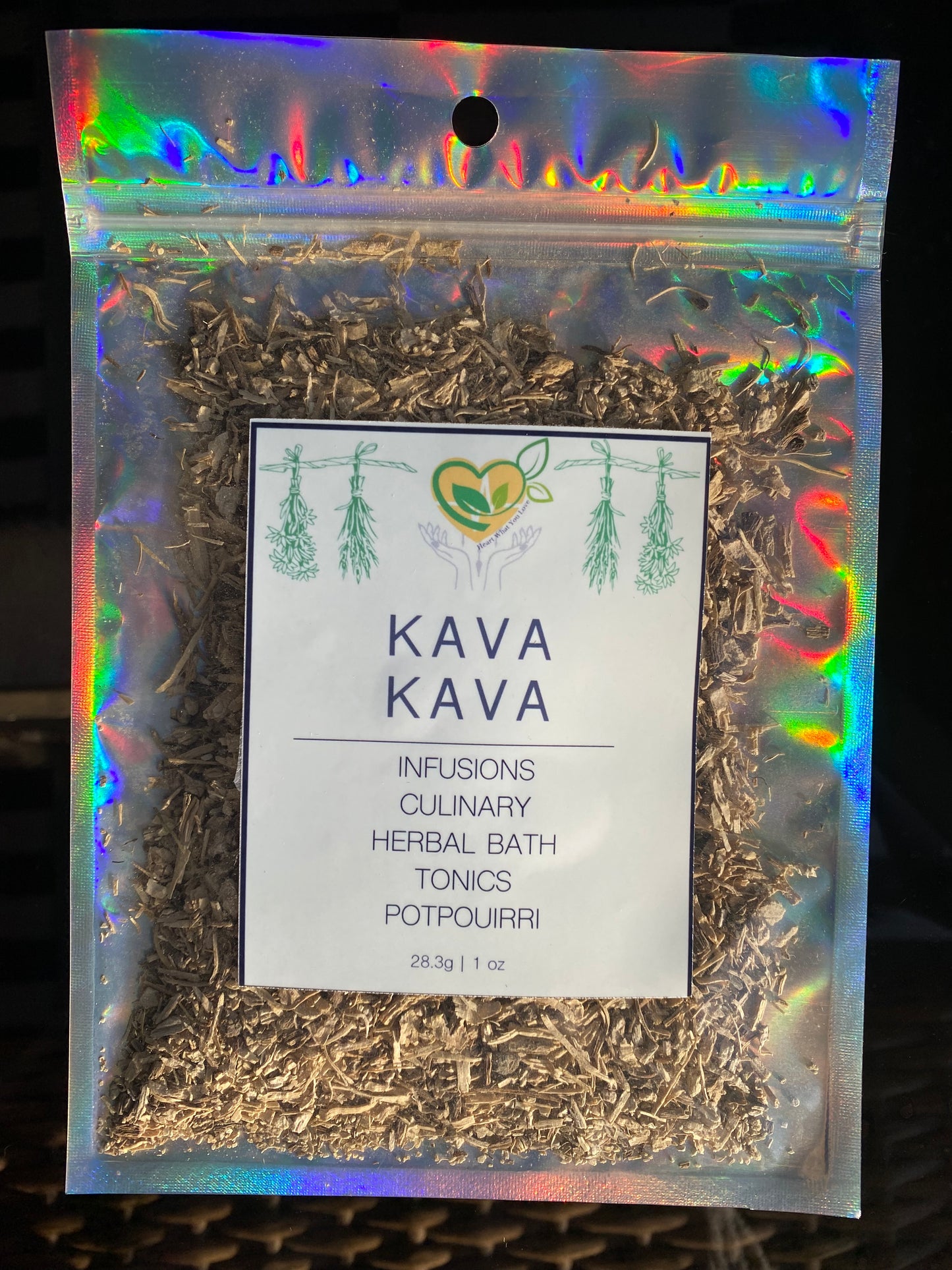 KAVA KAVA Root Organic Natural Dried Herbs Spices Apothecary 28.3g Bag 1 OZ Ritual and Ceremony