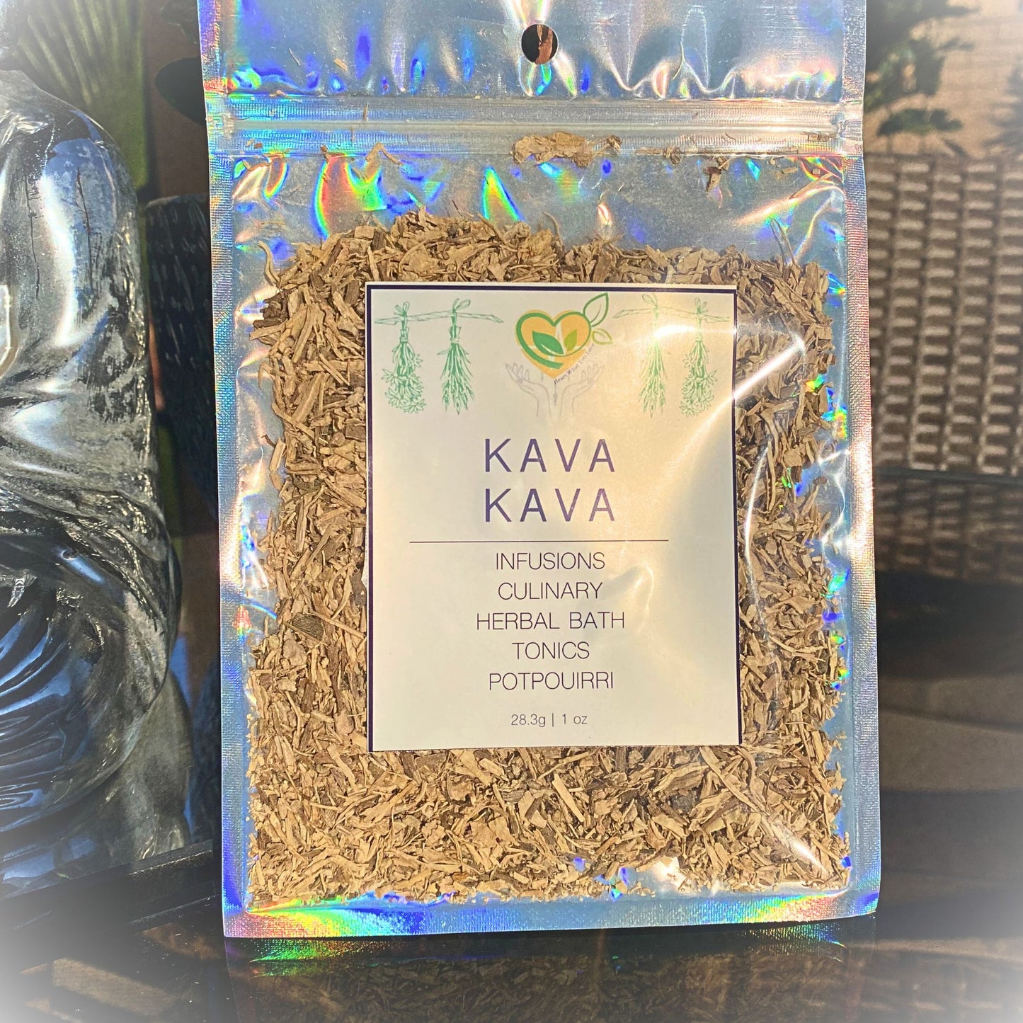 KAVA KAVA Root Organic Natural Dried Herbs Spices Apothecary 28.3g Bag 1 OZ Ritual and Ceremony