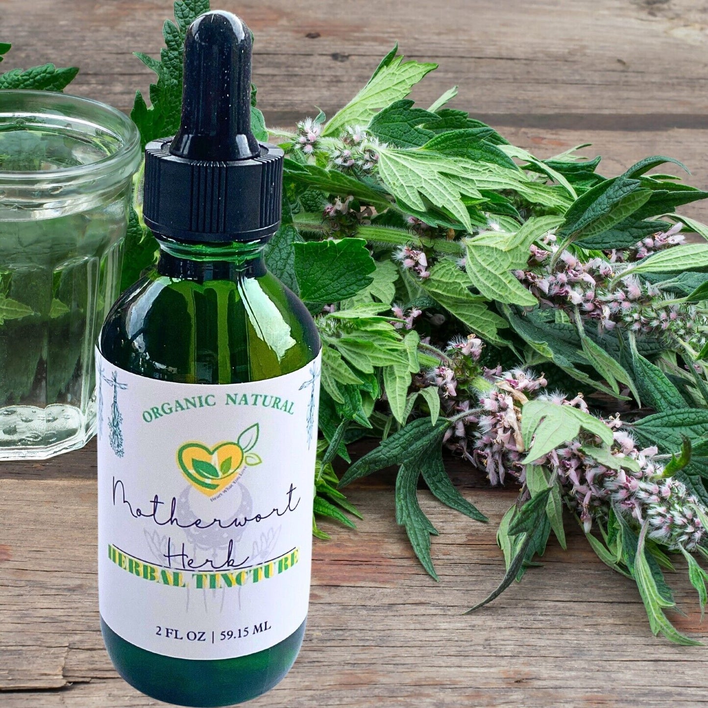 Motherwort Herb Tincture Organic Natural Liquid Herbal Drops 2 FL OZ Nervine Aid