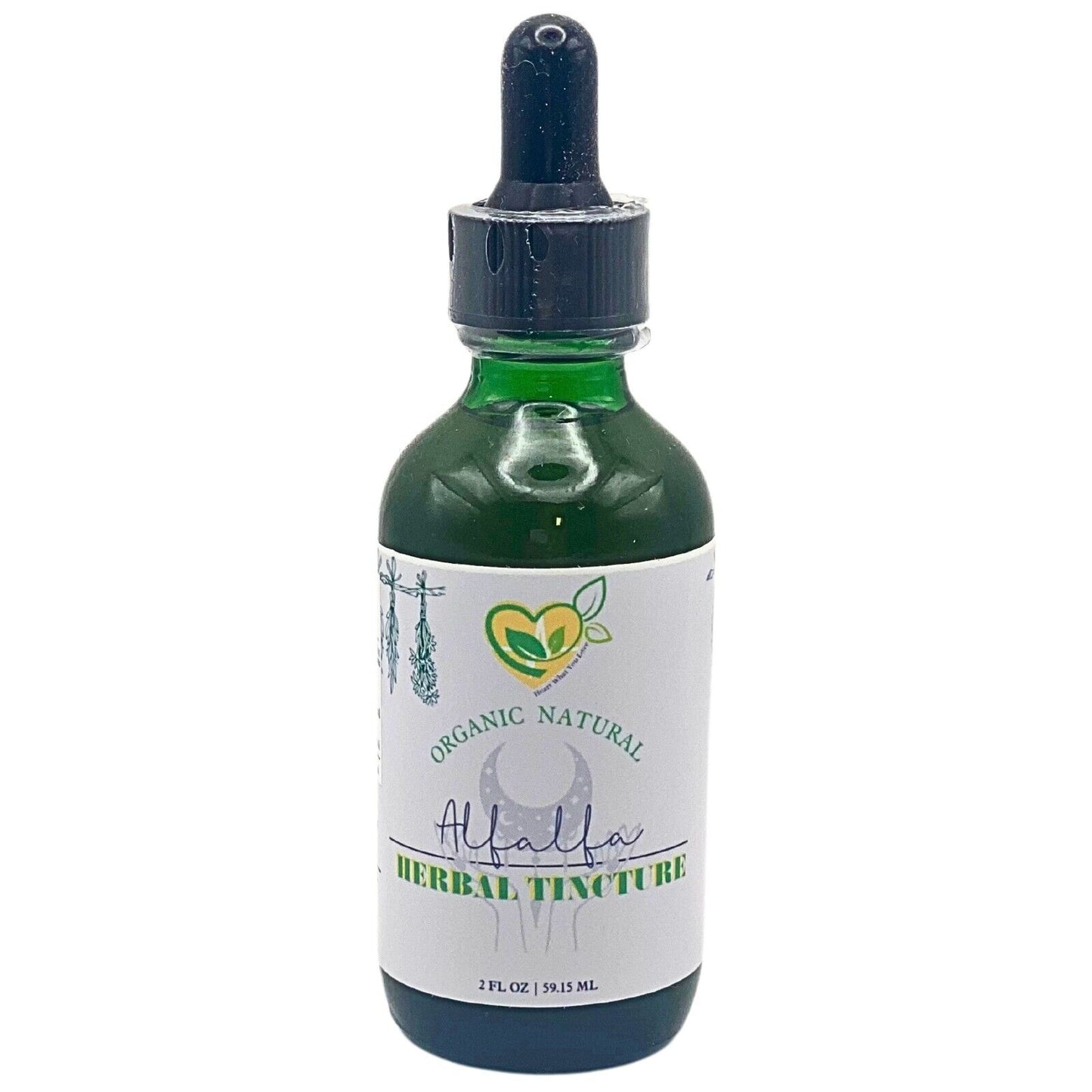 Alfalfa Tincture Organic Liquid Herbal Drops Natural Plant-base 2oz Green Power