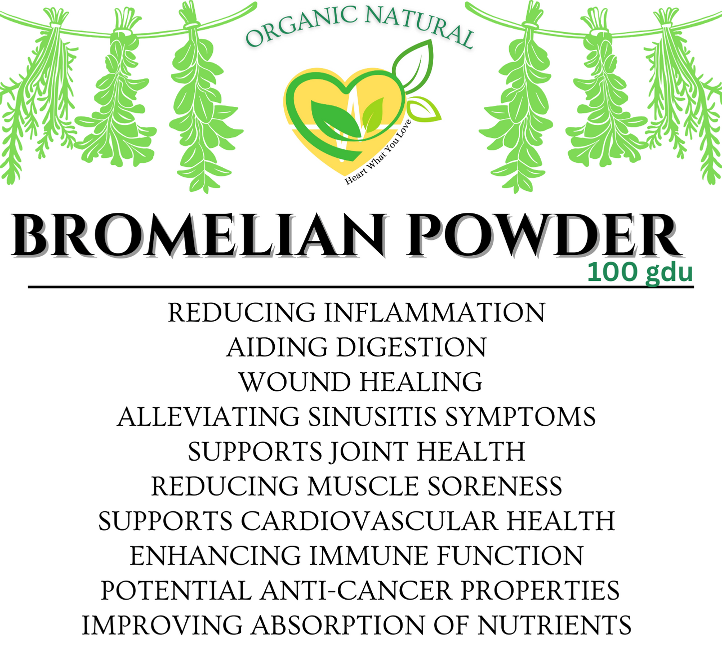 Bromelain 100GDU Enzyme Natural Pineapple Extract Supplement 500MG 60 Ct Pills