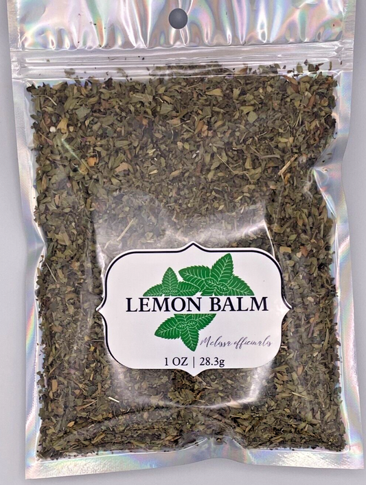 Lemon Balm Cut & Sifted USDA Certified Organic Natural 28.3g 1 OZ Herb Calm Bag