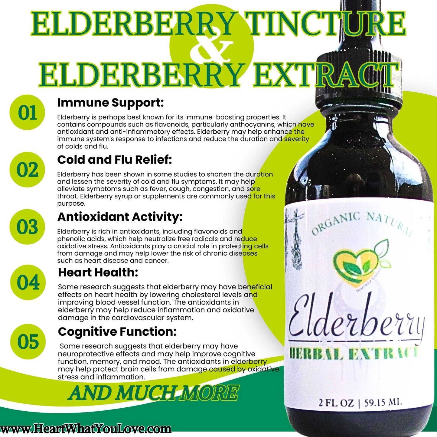 Elderberry Non-Alcohol Sambucus nigra Extract Liquid Herb Drops Immunity Aid 2oz