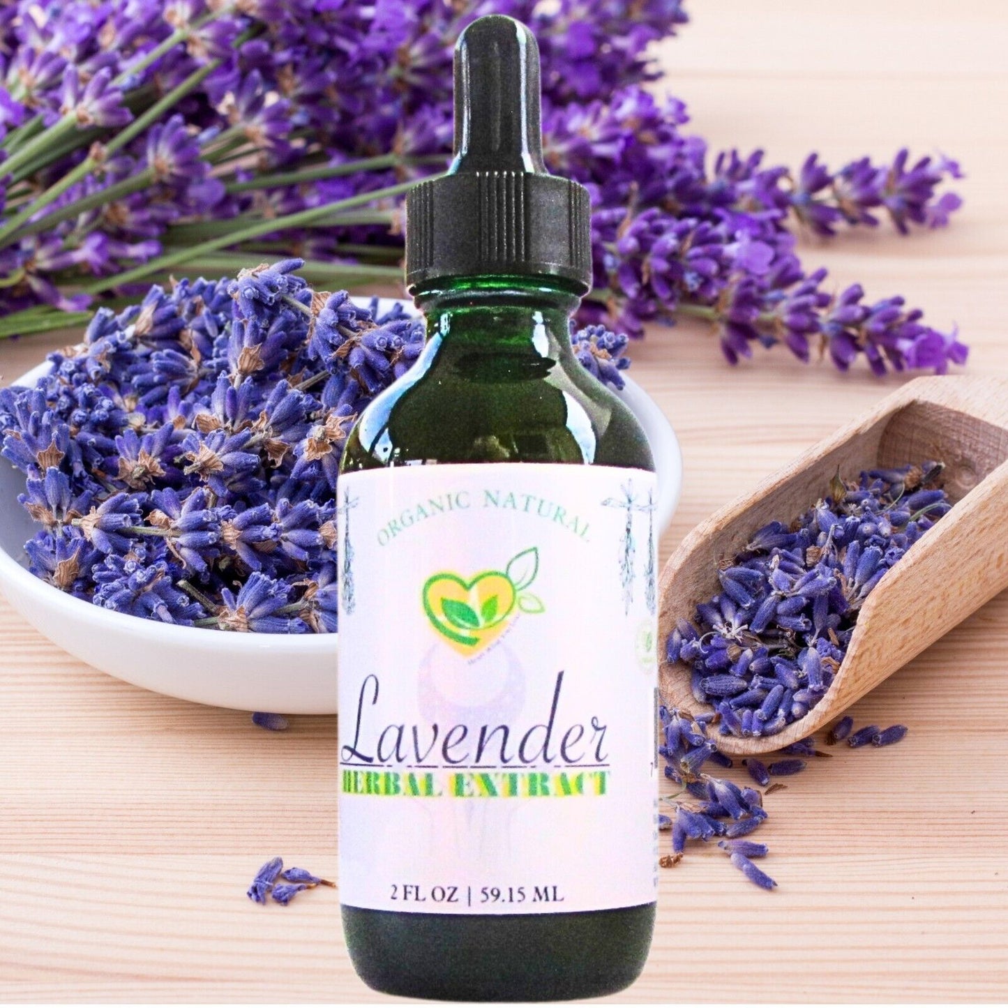 Lavender Extract Organic Non-Alcohol Liquid Herbal Drops Natural Calm Stress 2oz