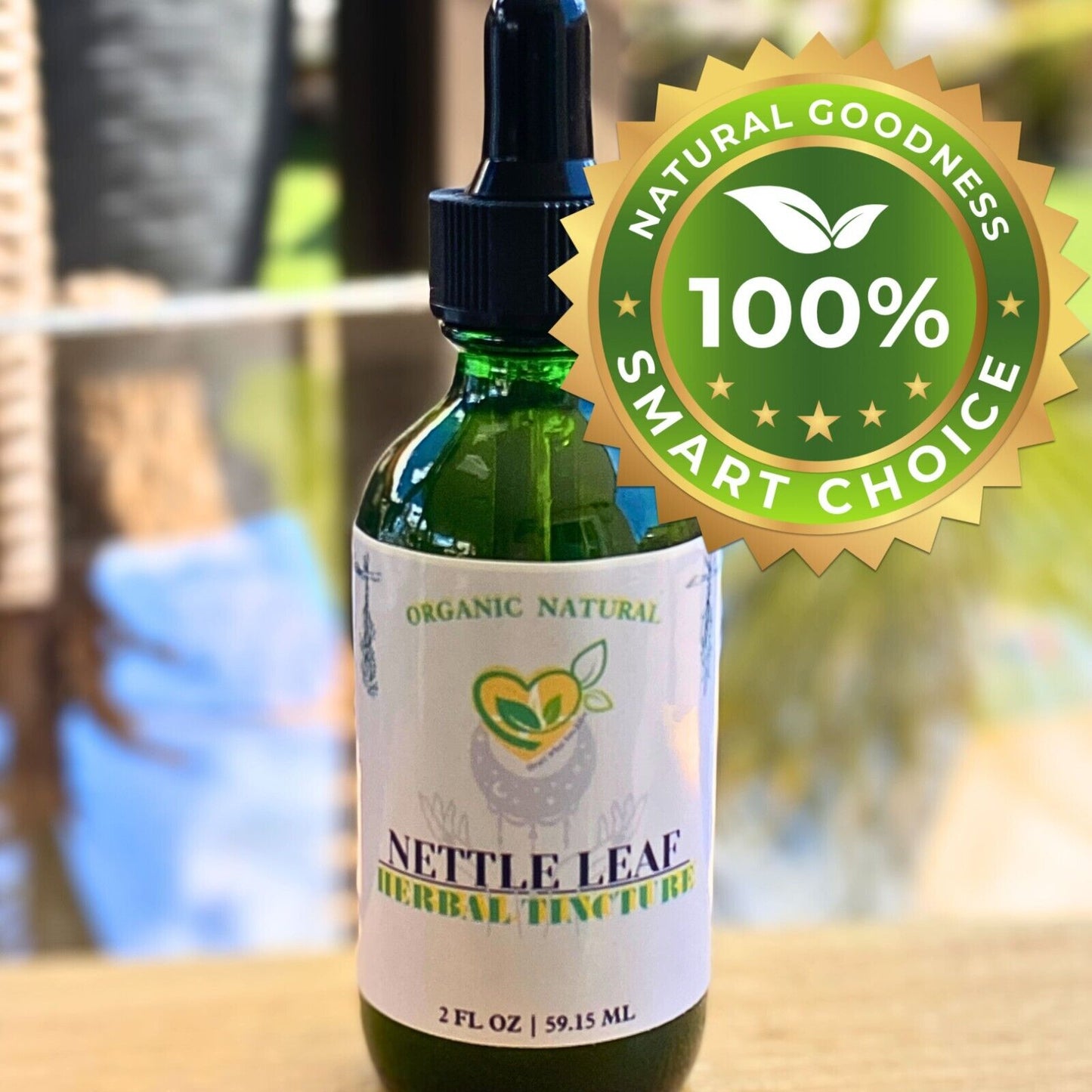 Nettle Leaf Tincture Organic Liquid Herbal Drops Natural Liver Digestive 2oz