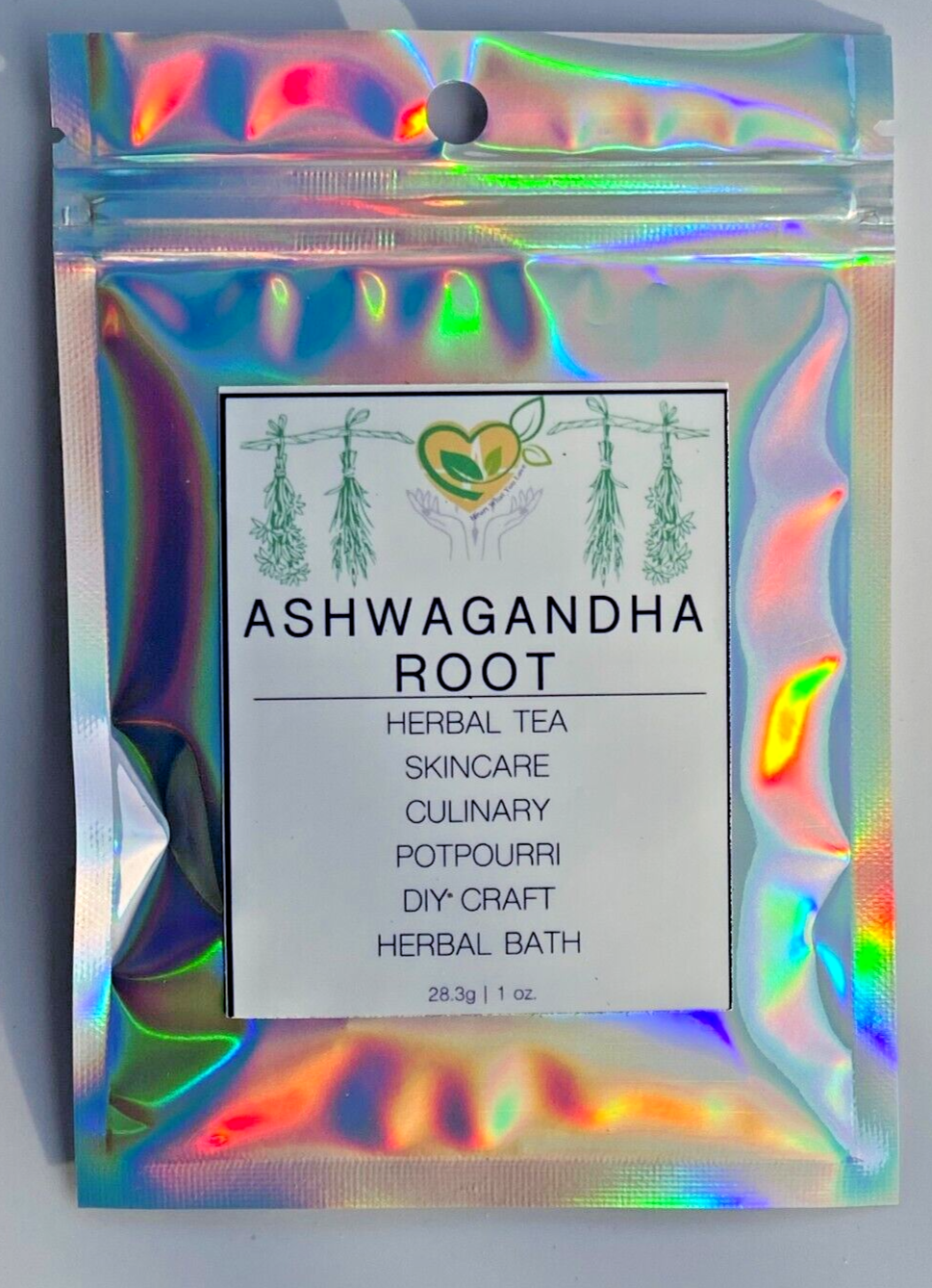 Ashwagandha Root Cut & Sifted Organic Herb Natural Botanical 28.3g Cognitive