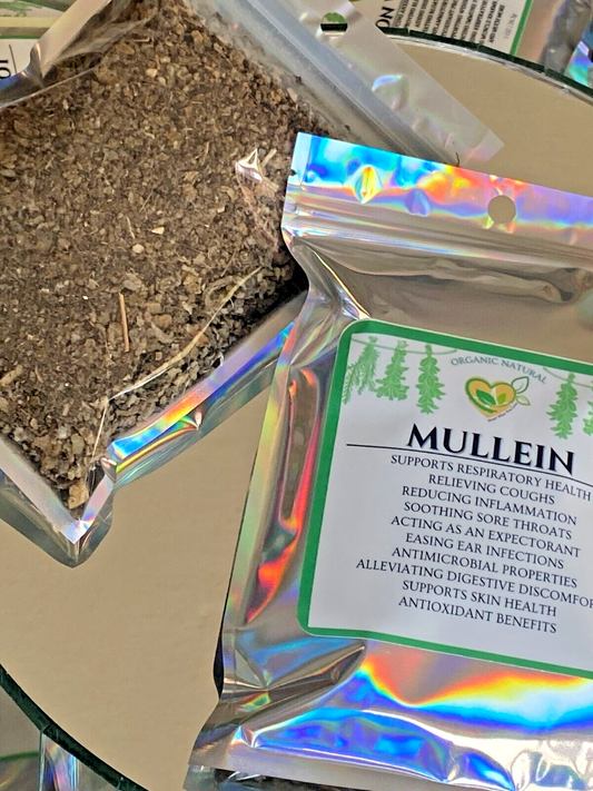 "Mullein Leaf Organic Whole Herb 28.3g for Lungs & Breath Support"