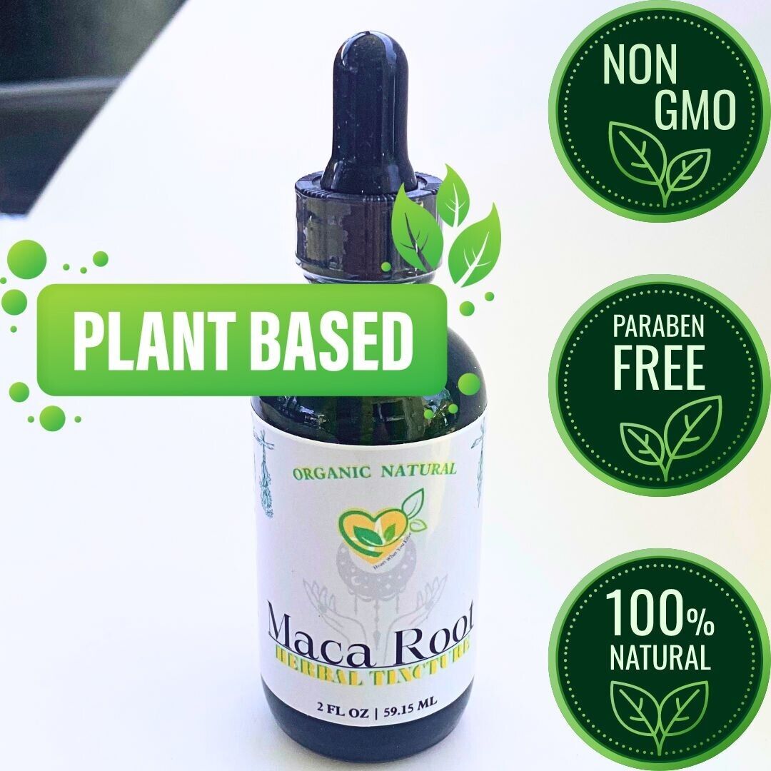 Maca Root Tincture Pure Liquid Herbal Drops Natural Energy Stamina Balance 2 oz